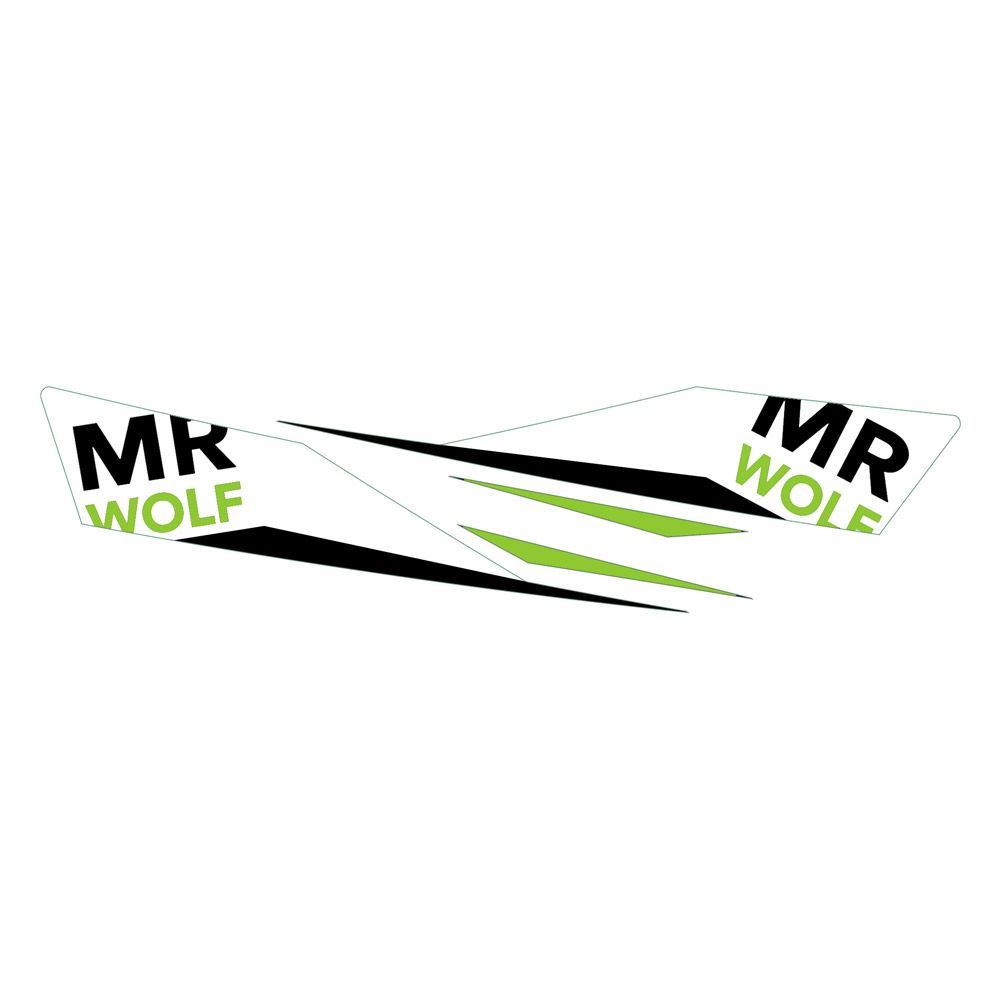 Recchie Stickers (Right+Left) White/Green - Grafite Offroad