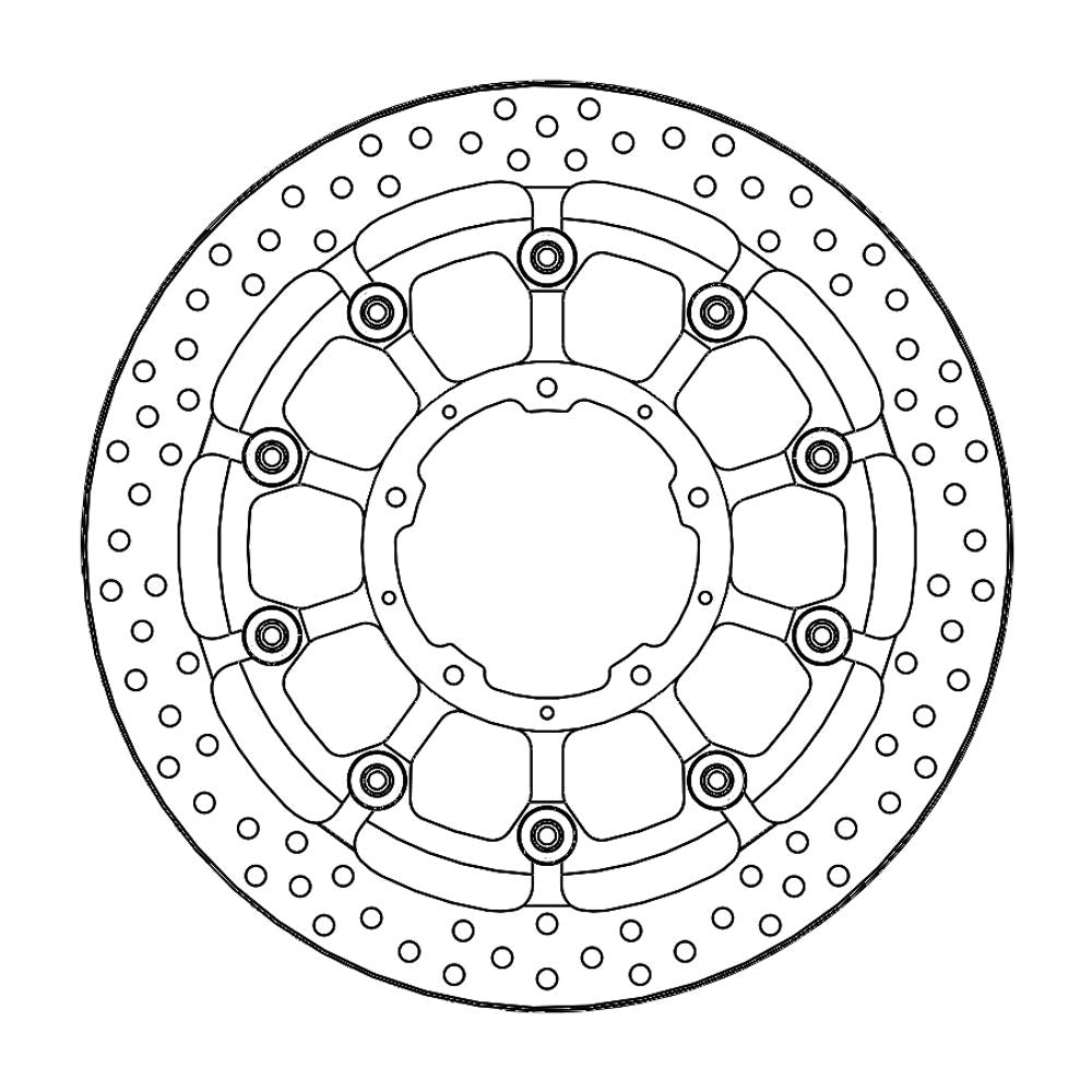 Brake Disc Road Prof. Halo - Floating - Front - Honda: Cbr1000rr-r,sp (t-floater 320x7.1x30mm) - Grafite Offroad