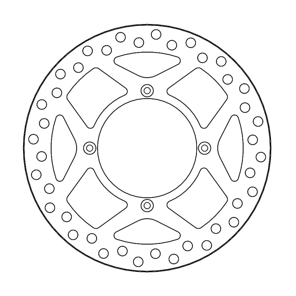 Brake Disc Off-road Vintage - Front - Kawasaki: Kx125/250 (1989-2002), Kx500 (1989-2004) - Grafite Offroad