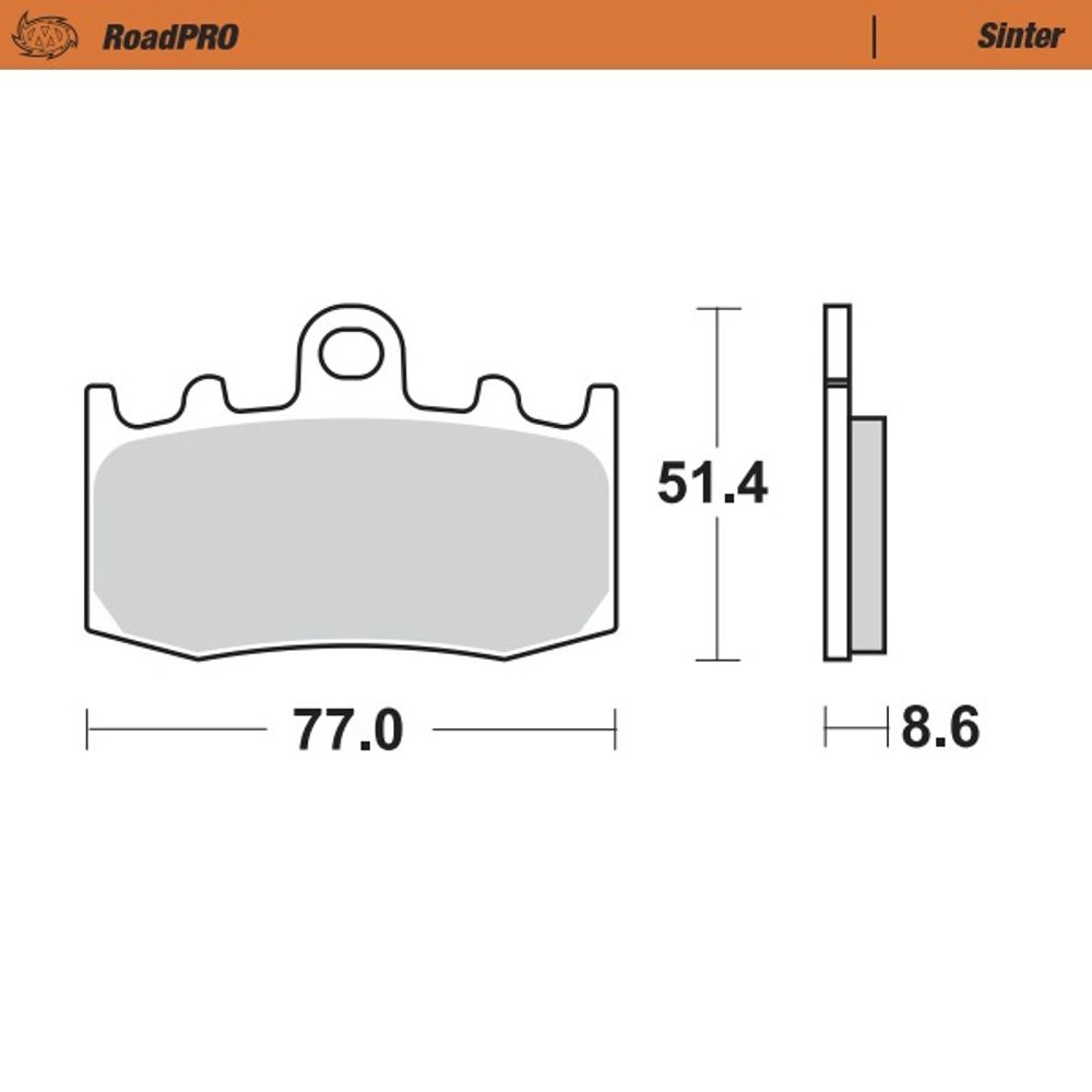 Brake Pads Roadpro Sinter - Front - Grafite Offroad