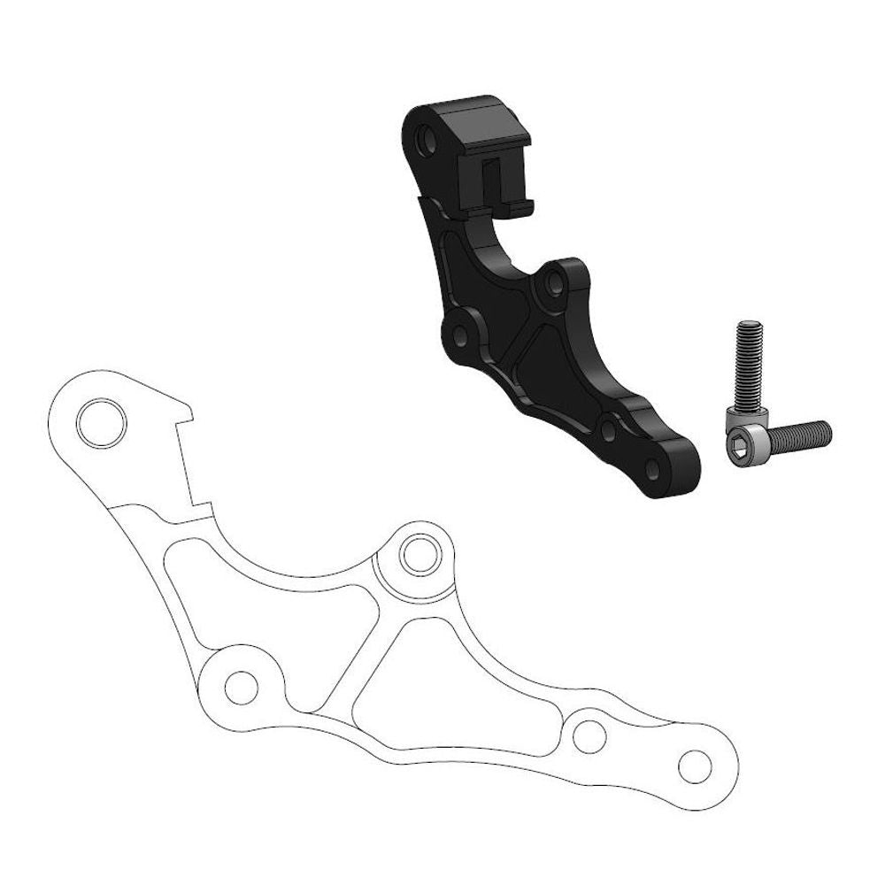 Supermoto Street Brake Caliper Adapter 320mm Rotor - Front - Gasgas: Ec 2021 - Grafite Offroad