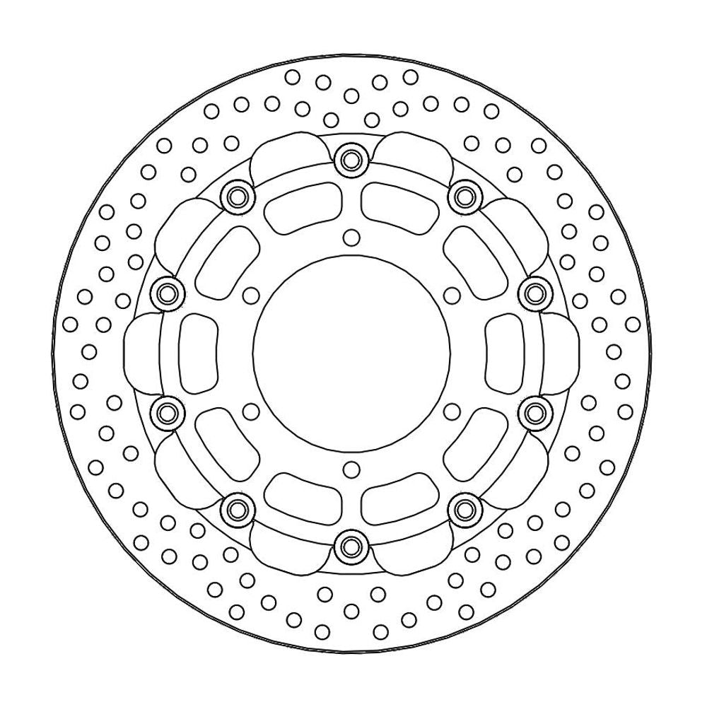 Brake Disc Road Halo Racing - Floating - Front - Suzuki: Gsx R600/r750/r1000 - Grafite Offroad