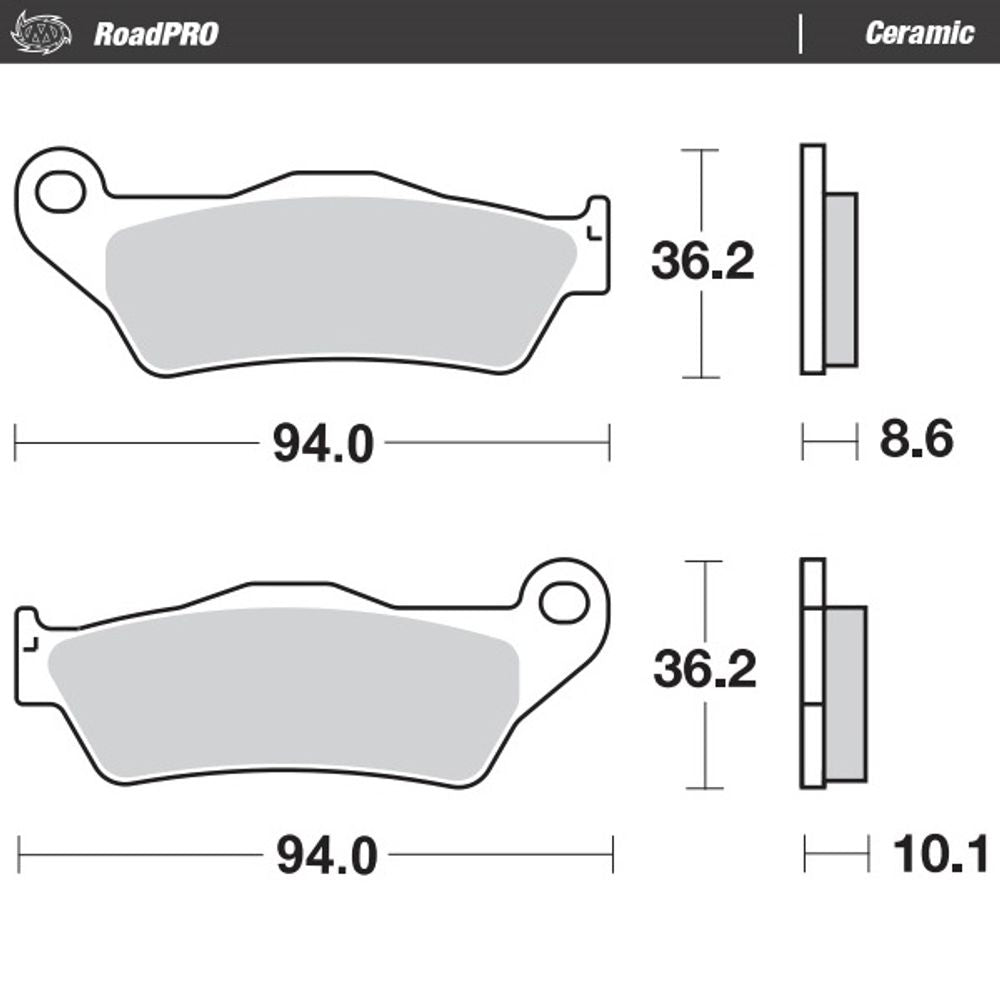 Brake Pads Roadpro Ceramic - Rear - Grafite Offroad