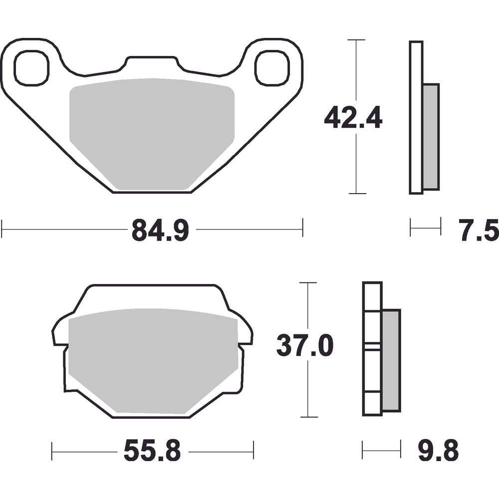 Street Brake Pads | Organic Standard | Rear - Ecer90