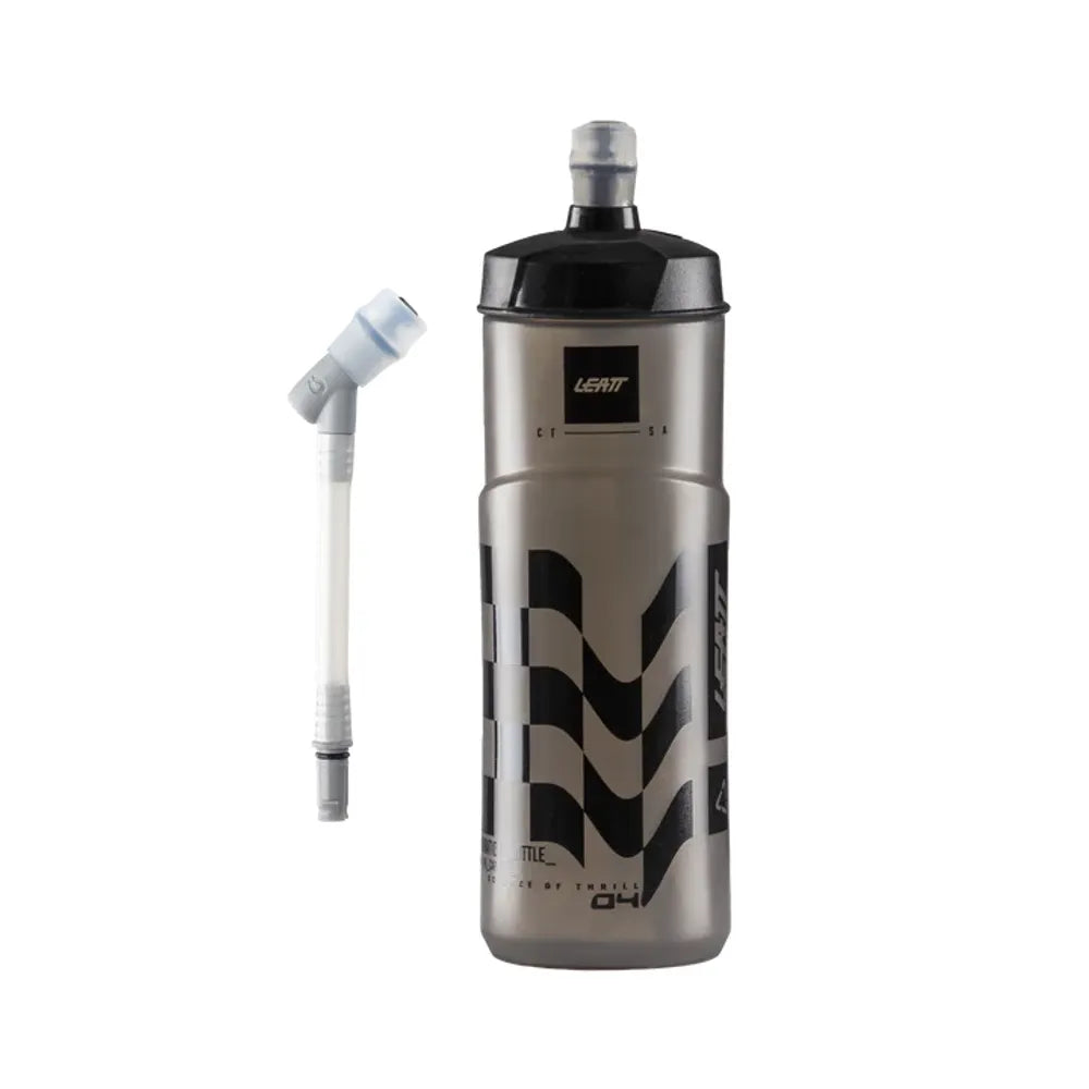Borraccia Mtb Steadysip Convertible 600ml Fumè con Sistema Antigoccia e Tubo Estensibile Leatt