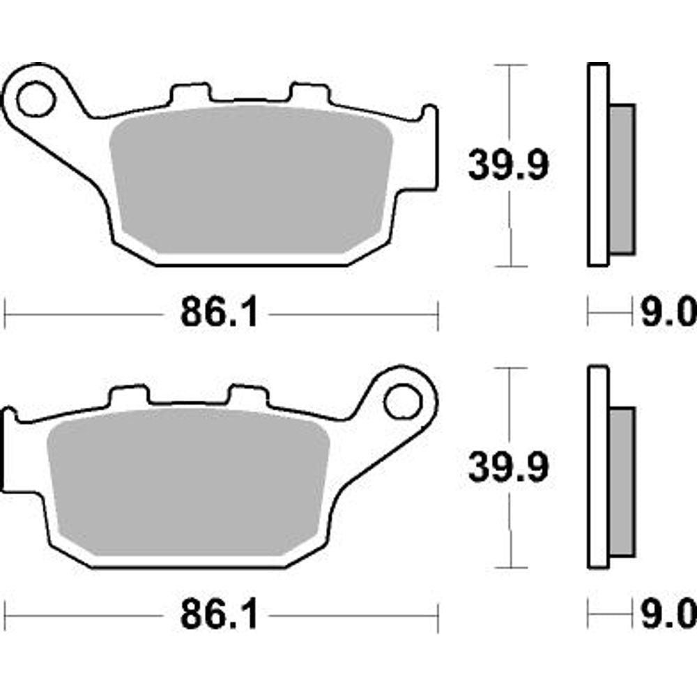 Street Brake Pads | Organic Standard | Rear - Ecer90