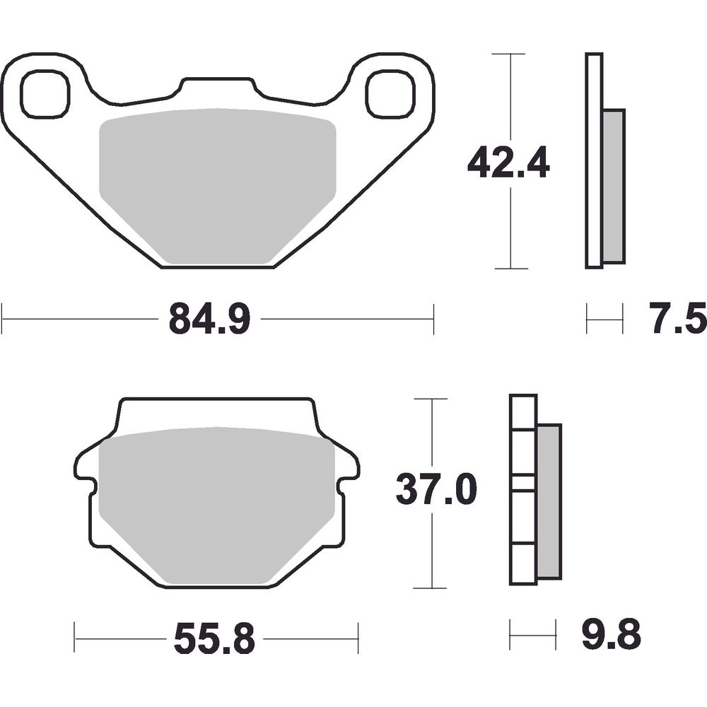 Street Brake Pads | Organic Standard | Front - Ecer90