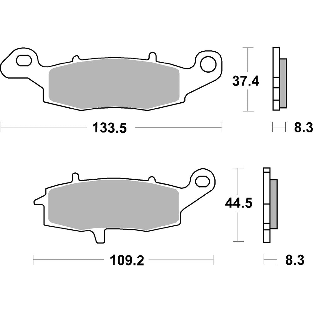 Street Brake Pads | Organic Standard | Front - Ecer90