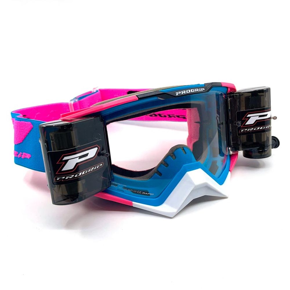 Gafas Progrip 3309 Rapid - Lente transparente Roll Off - Turquesa/fucsia/negro