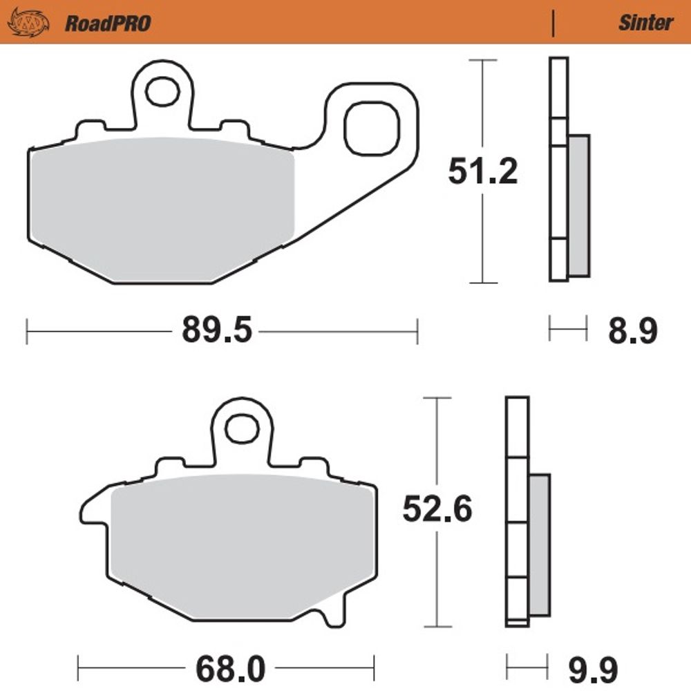 Brake Pads Roadpro Sinter - Rear - Grafite Offroad