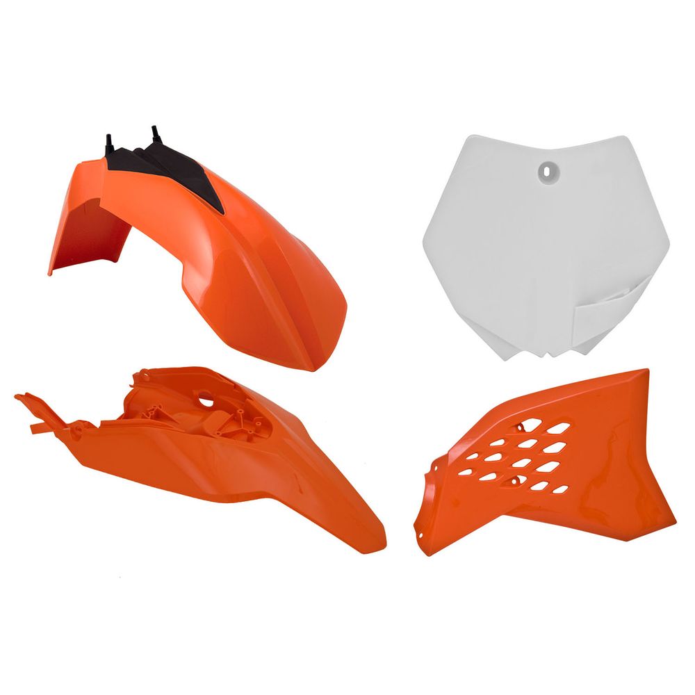 Plastics Kit 4 Pcs K Orange-white Replica Ktm - Grafite Offroad