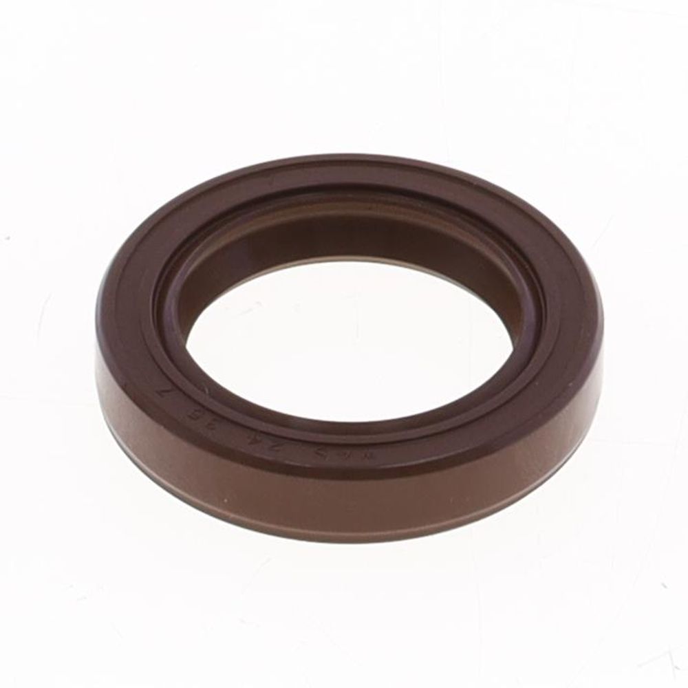 Oil Seal with Rubber Exterior 24x35x7 mm in FKM with one Seal-lip, one Dust Lip and Spring - Grafite Offroad