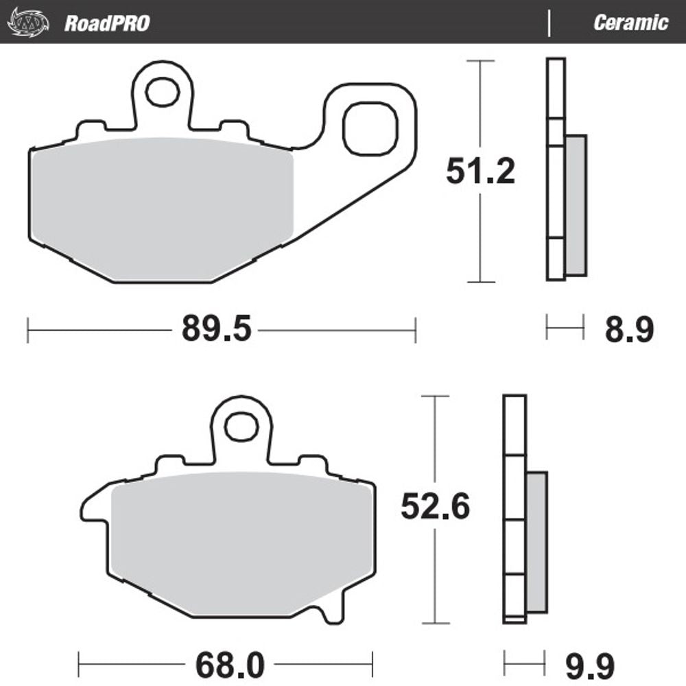 Brake Pads Roadpro Ceramic - Rear - Grafite Offroad
