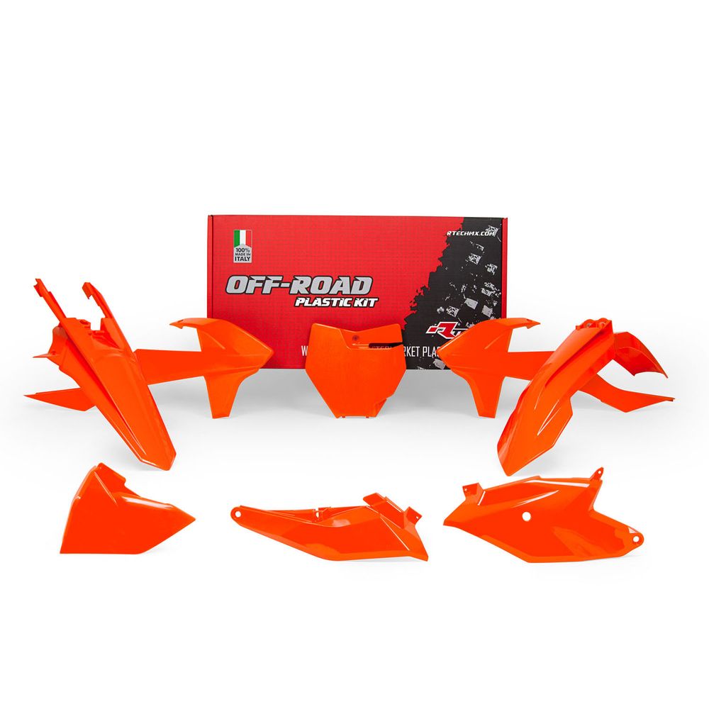 Plastics Kit 6 Pcs with Airbox Covers K Orange Replica Ktm - Grafite Offroad