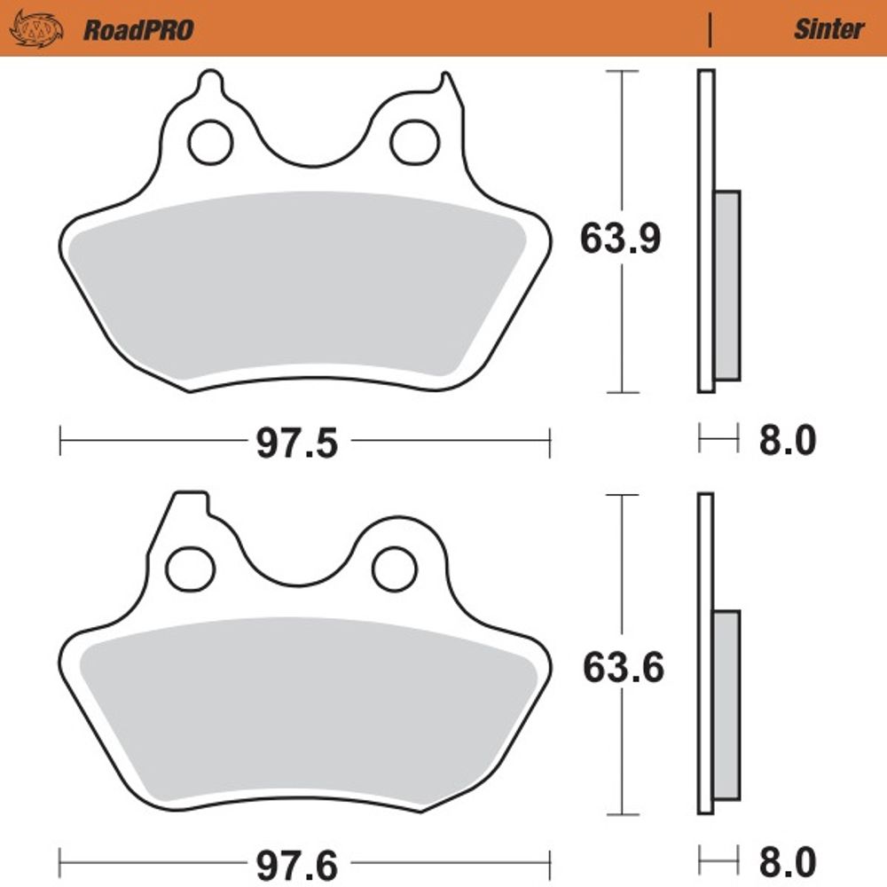 Brake Pads Roadpro Sinter - Rear - Grafite Offroad