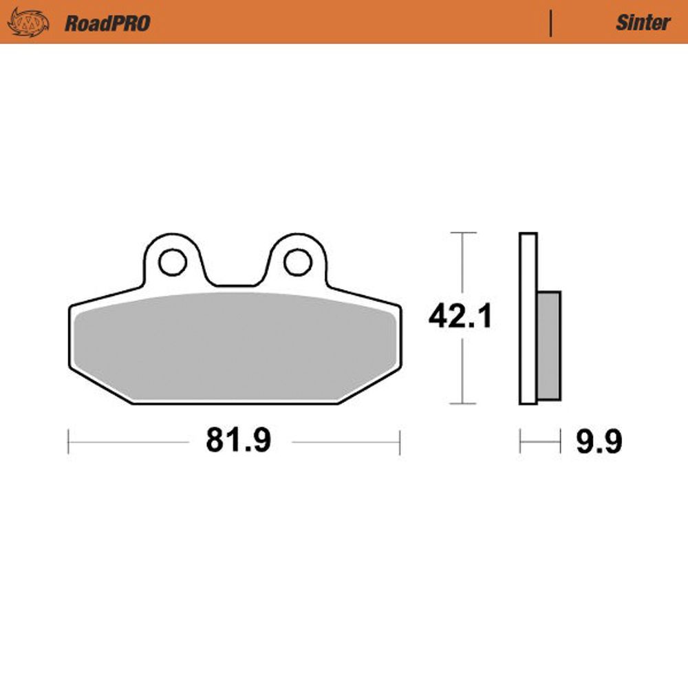 Brake Pads Roadpro Sinter - Rear - Grafite Offroad