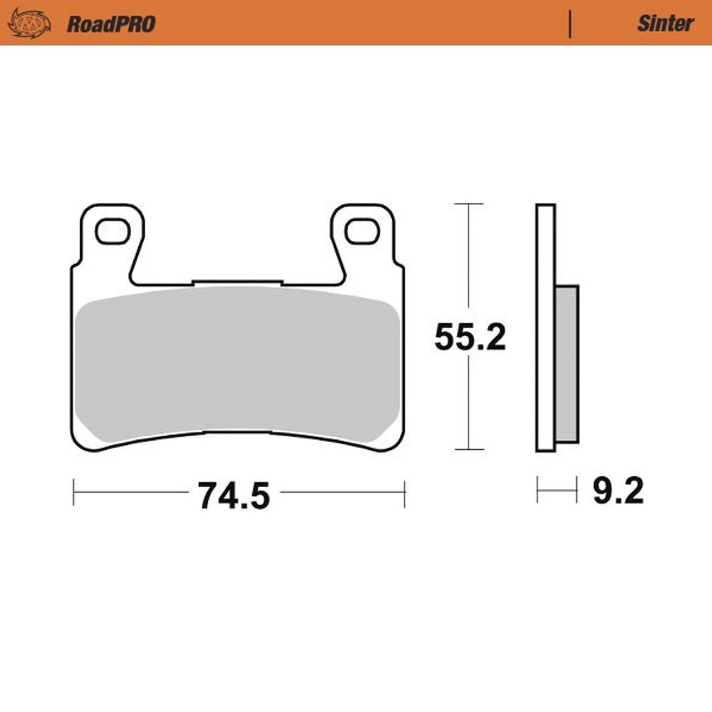 Brake Pads Roadpro Sinter - Front - Grafite Offroad