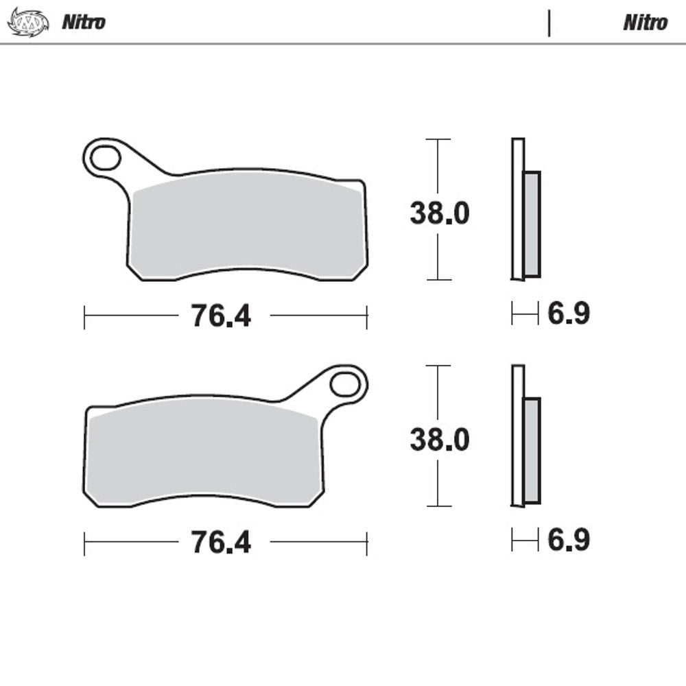 Brake Pads Nitro - Front - Grafite Offroad