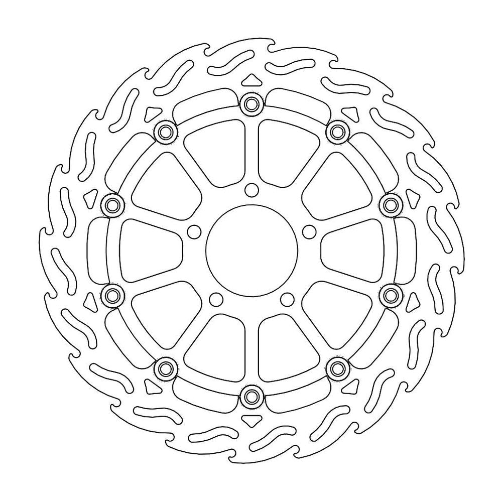Brake Disc Road Flame - Floating - Front Left - Suzuki: Gsx-r 600/750/1000/1300, Tl1000r/s - Grafite Offroad