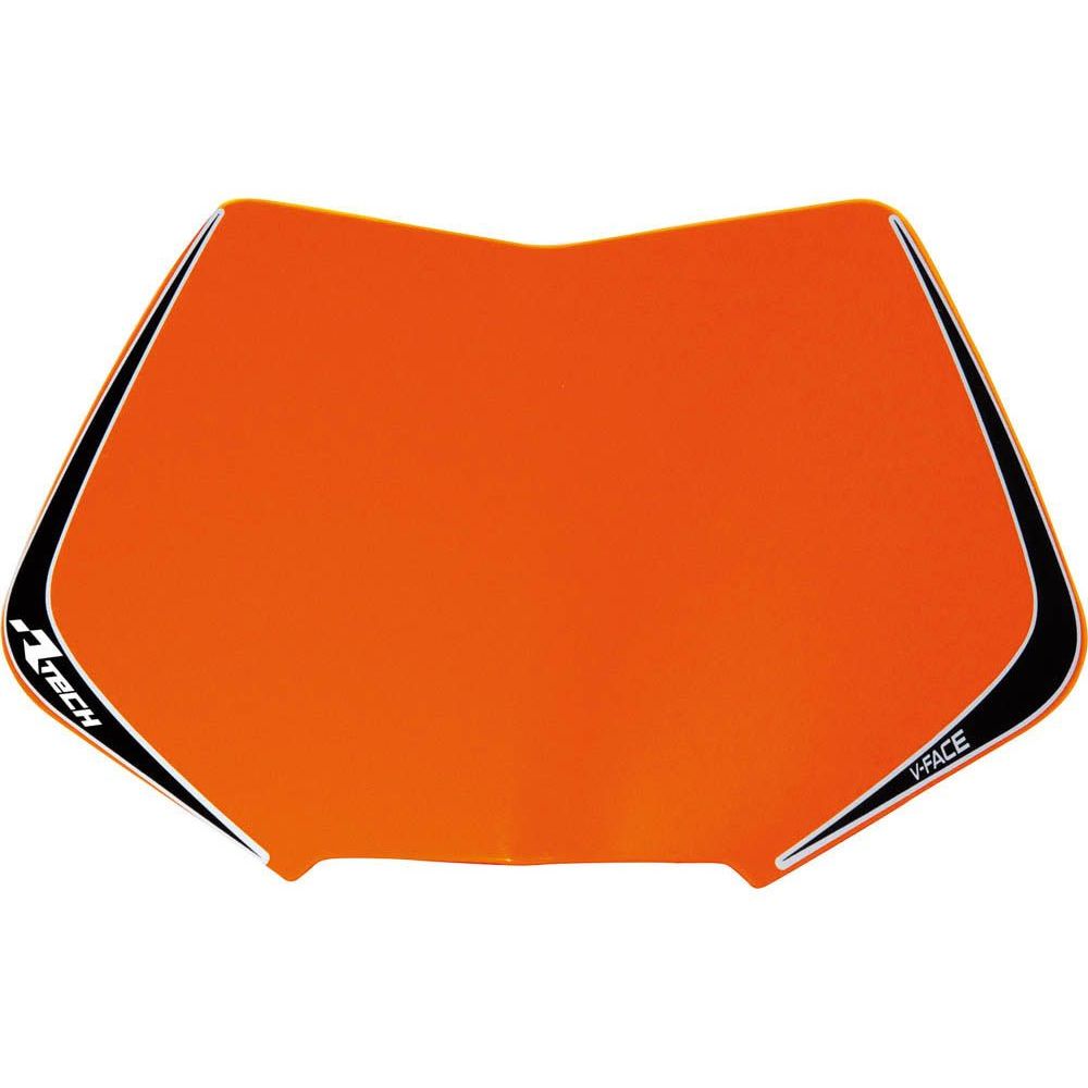 V-face Number Plate Plastic Replacement Orange Uni - Grafite Offroad