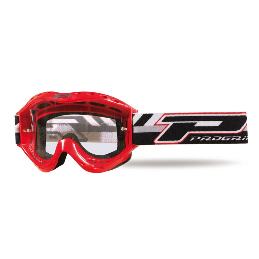 Progrip Kids Goggle 3101 - Transparent Lens - Red - Grafite Offroad
