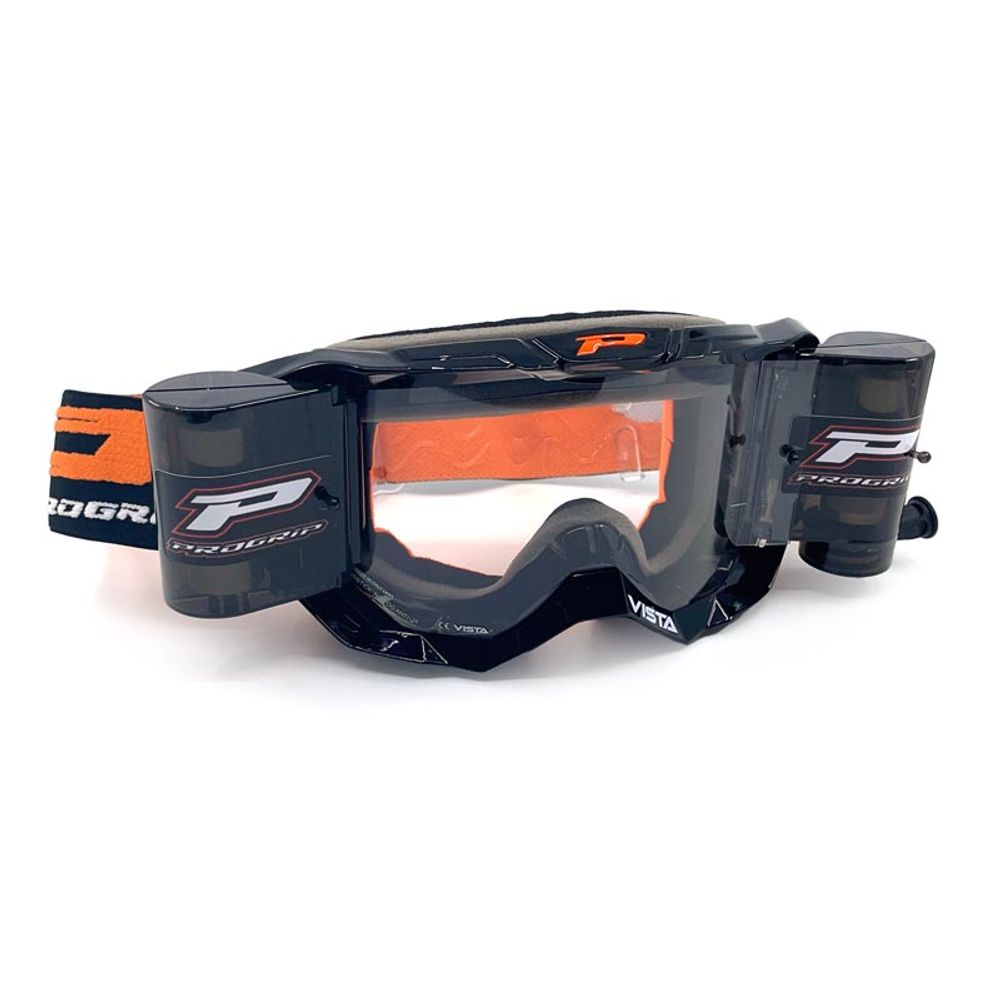 Gafas Progrip 3303 Vista - Lente Transparente con Sistema Roll Off - Negro