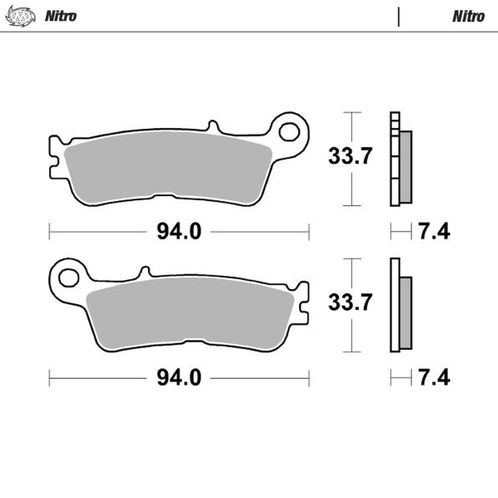 Sinter Brake Pads - Front - Nitro - Yz450f 2020 - Grafite Offroad