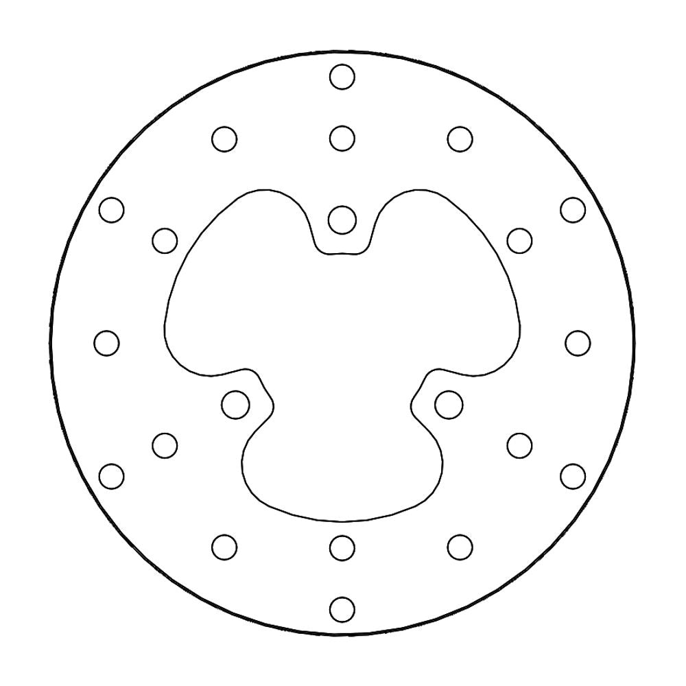 Brake Disc Scooter Halo - Front - Aprillia, Derbi,gilera, Piaggio - Grafite Offroad
