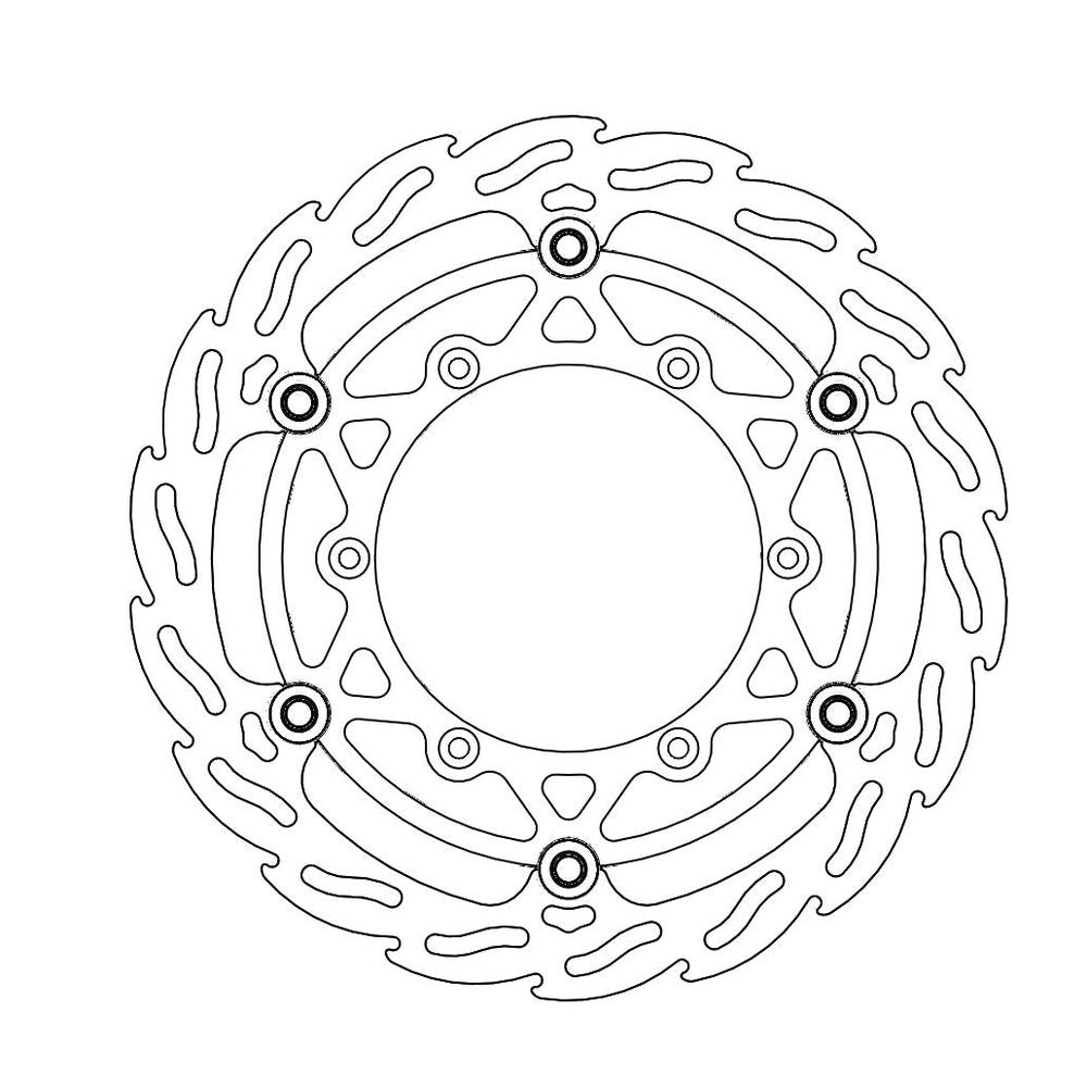 Brake Disc Off-road Flame Mx - Front - Ø270mm - Floating - Yamaha: Wr/wrf, Suzuki: Rm125/250 - Grafite Offroad