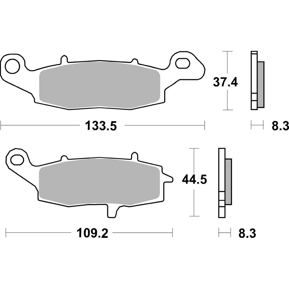 Street Brake Pads | Organic Standard | Front - Ecer90