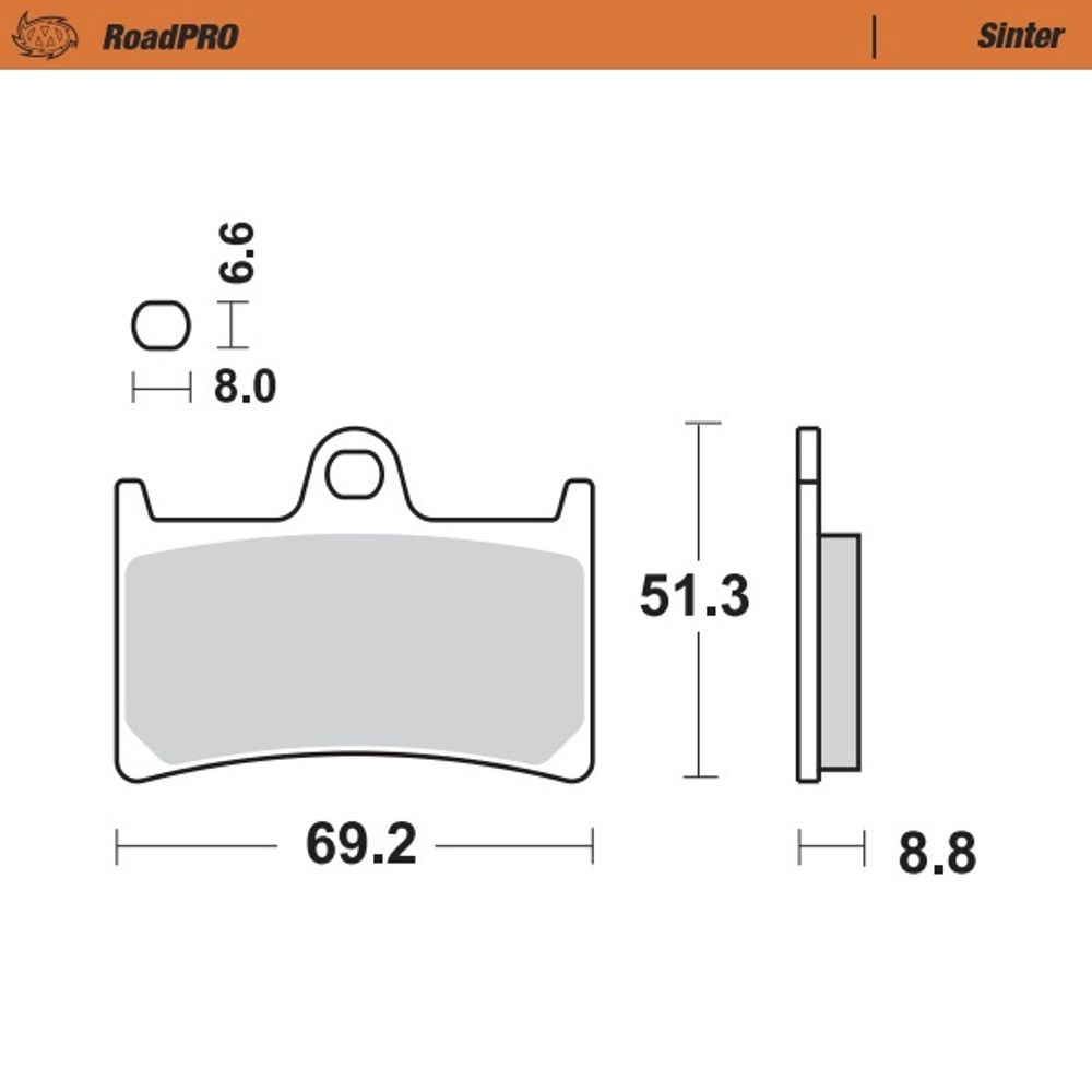 Brake Pads Roadpro Sinter - Front - Grafite Offroad