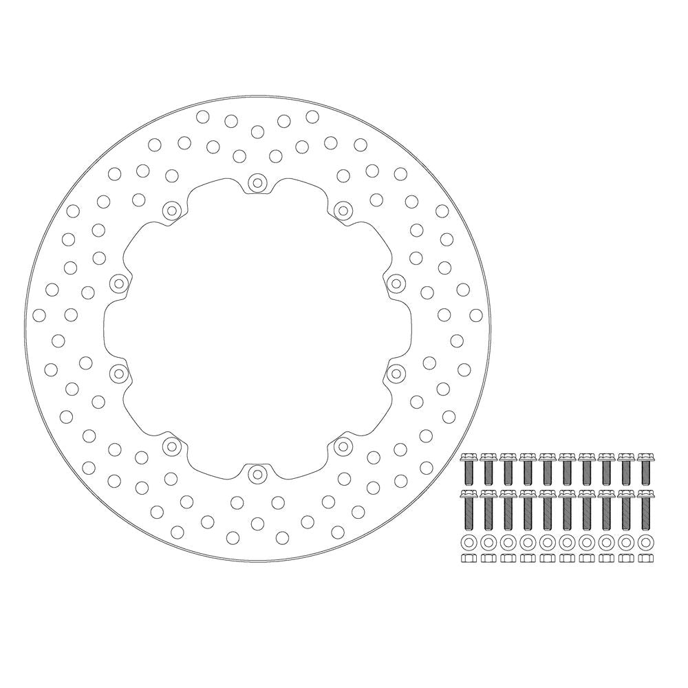 Brake Disc Road Halo - Floating - Front/rear - Bmw with Bolt Kit: K75, R80/gs, R100/gs, K1, K100, K1100, R1100 - Grafite Offroad