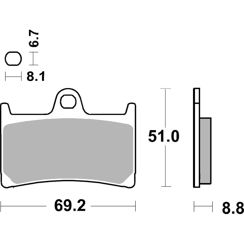 Street Brake Pads | Organic Standard | Front - Ecer90