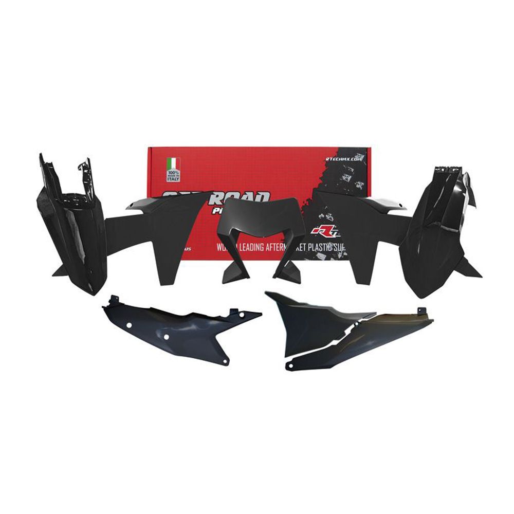 Plastic Kit 6 Pcs Whit Air Box Cover Headlight Plastic Exc Exc-f Black - Grafite Offroad