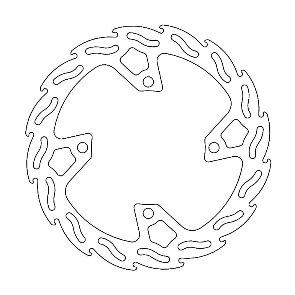 Brake Disc Off-road Flame - Rear - Kawasaki: Kxf450 2019--> - Grafite Offroad