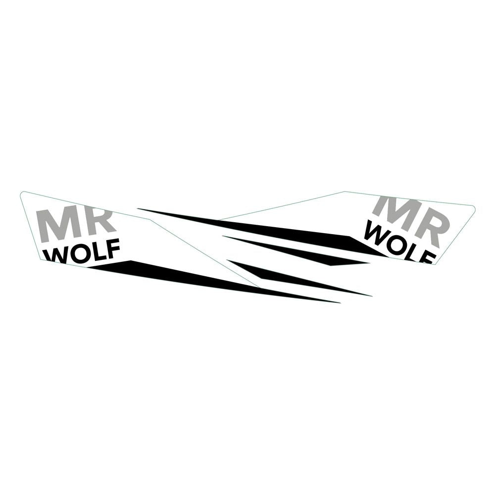 Recchie Stickers (Right+Left) White/Basic - Grafite Offroad