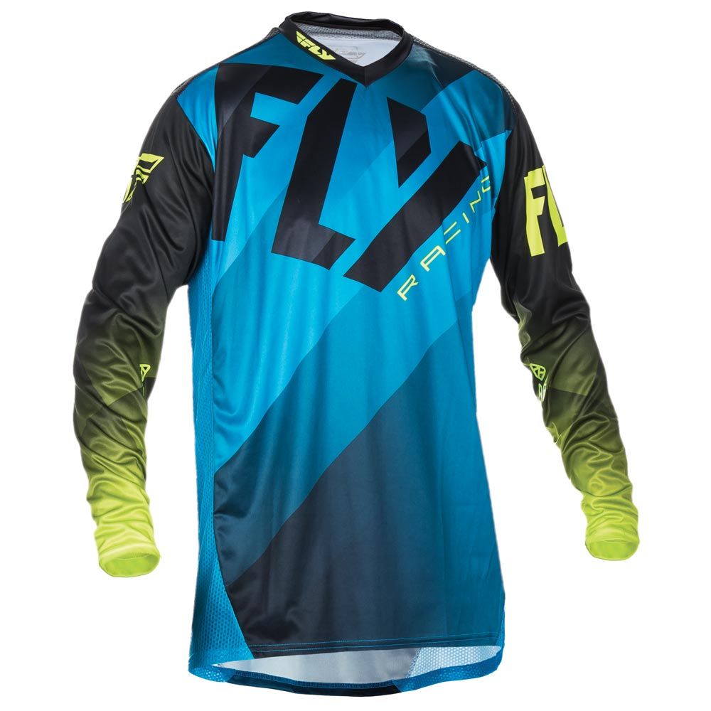 Fly Lite Jersey Blu/hi-vis Lg - Grafite Offroad