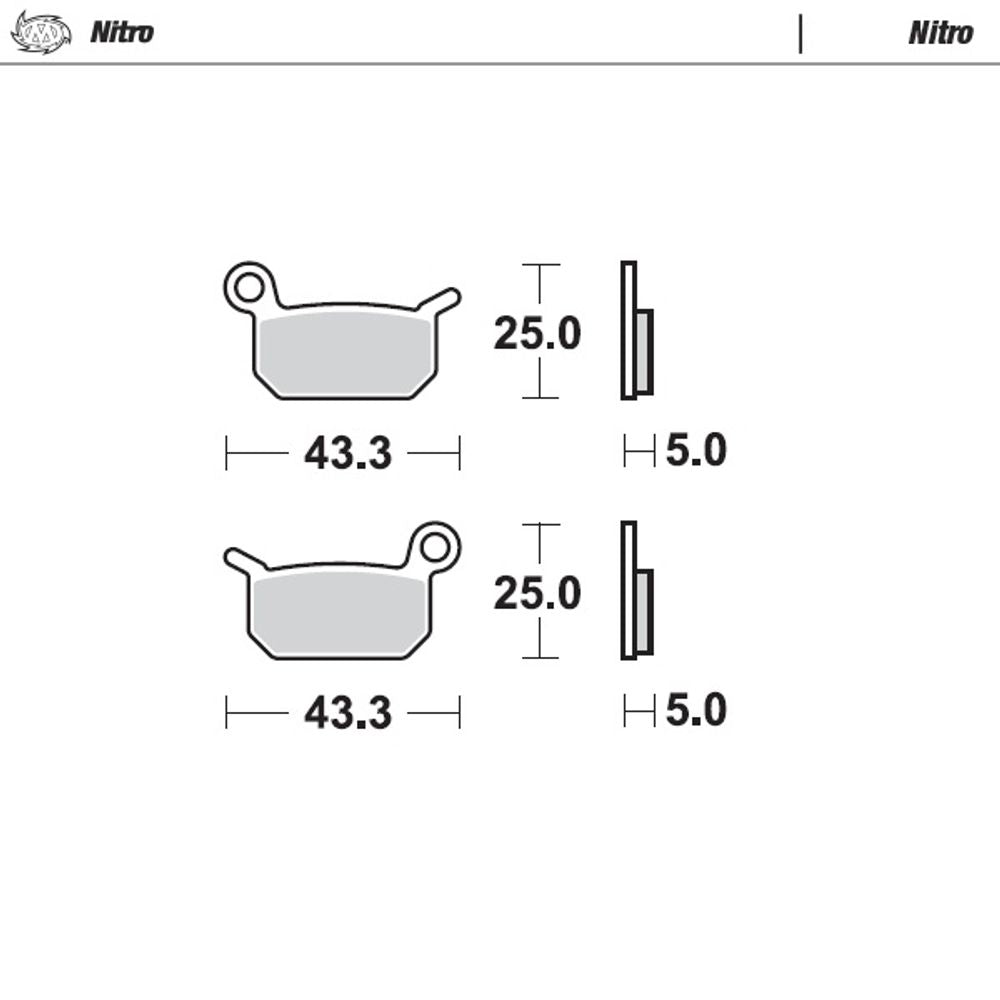 Sinter Brake Pads - Front & Rear - Nitro - Grafite Offroad