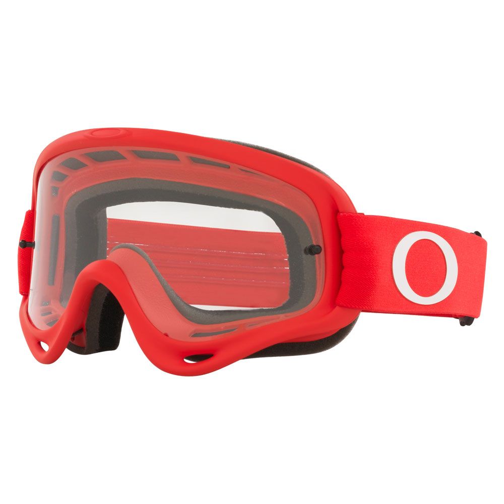 Maschera O-FRAME, Fascia Rosso Moto, Lente Trasparente
