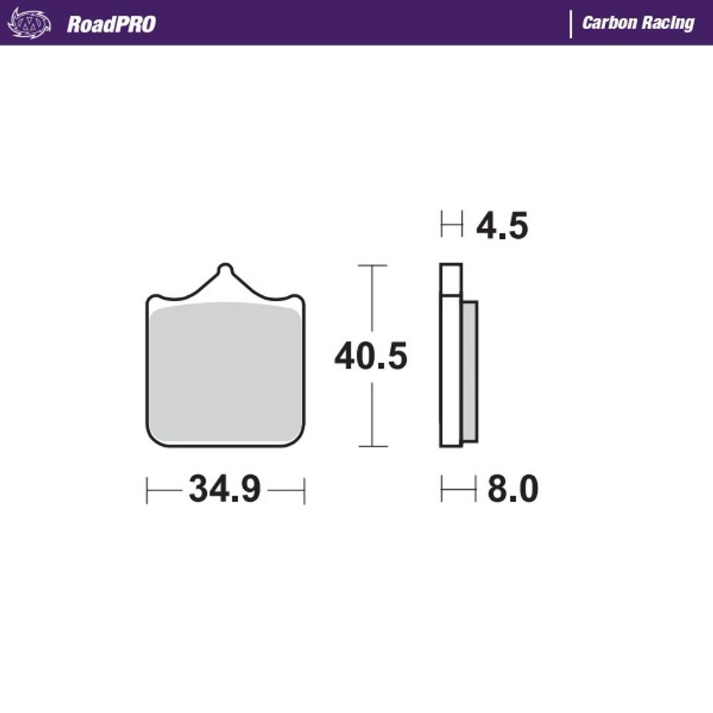 Brake Pads Roadpro Carbon Racing - Front - Grafite Offroad