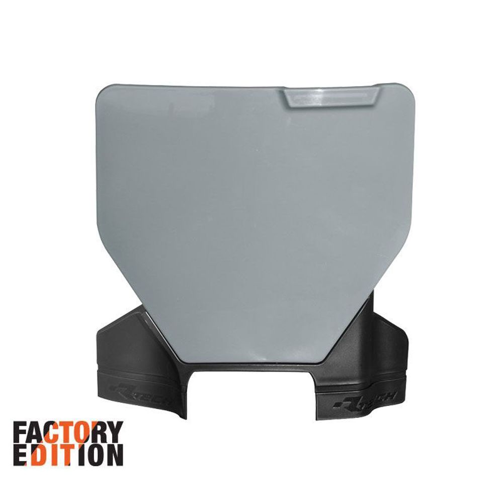 Factory Front Number Plate Replica Husqvarna Quantum Grey Black - Grafite Offroad