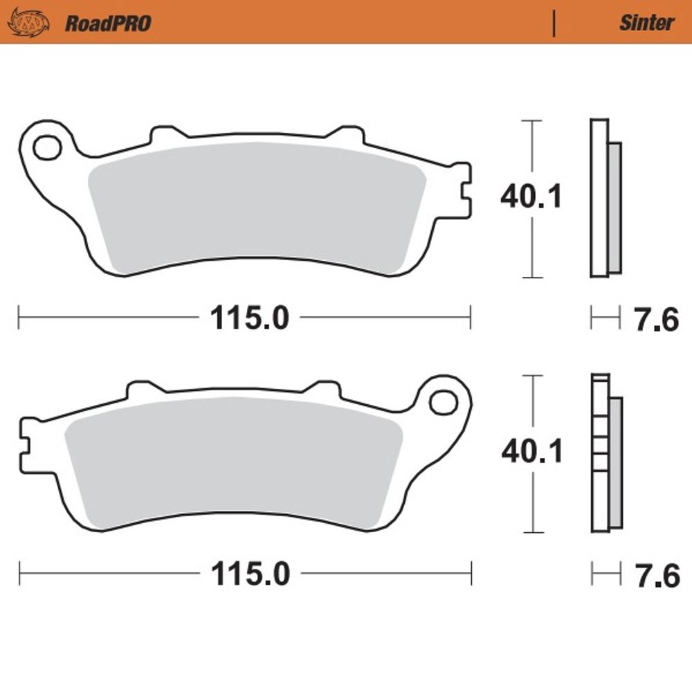 Brake Pads Roadpro Sinter - Front - Grafite Offroad