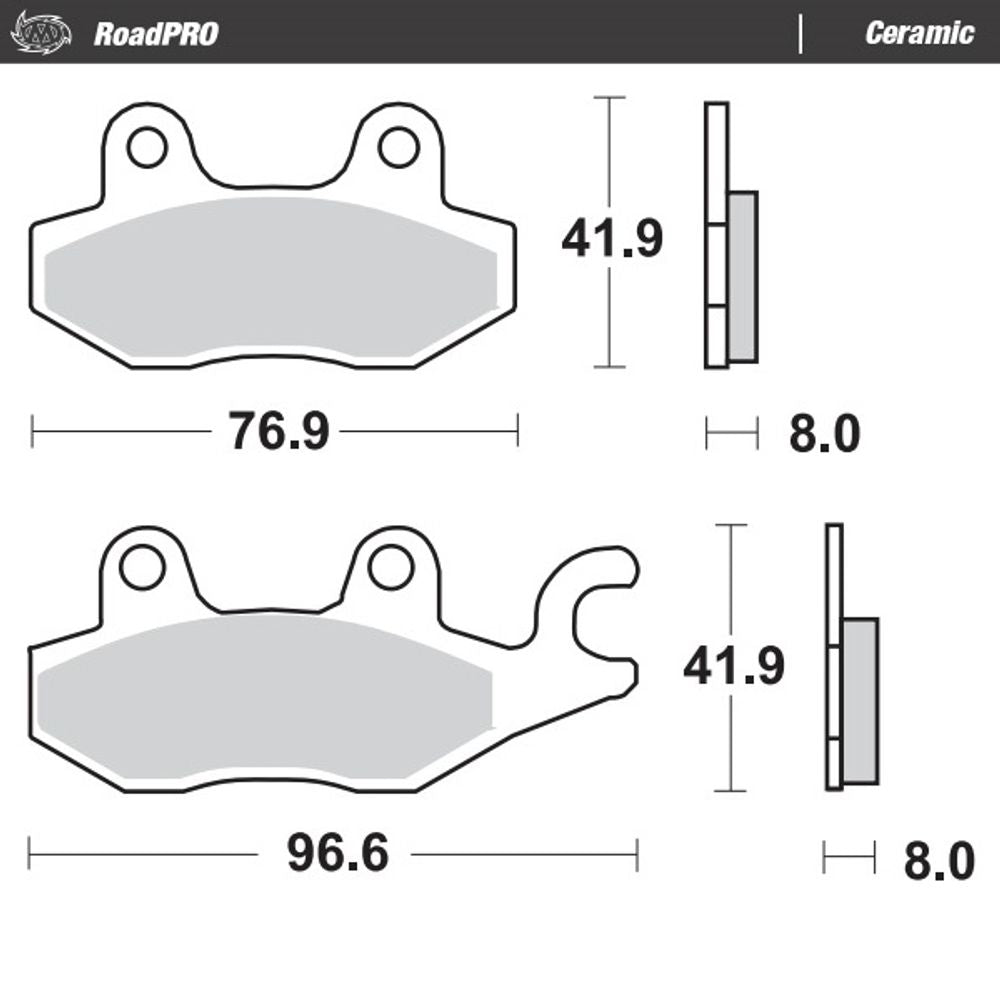 Brake Pads Roadpro Ceramic - Front and Rear - Grafite Offroad