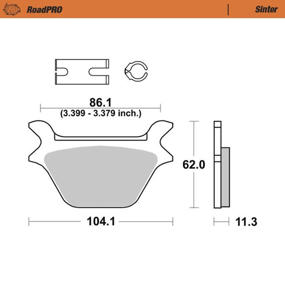 Brake Pads Roadpro Sinter - Rear - Grafite Offroad