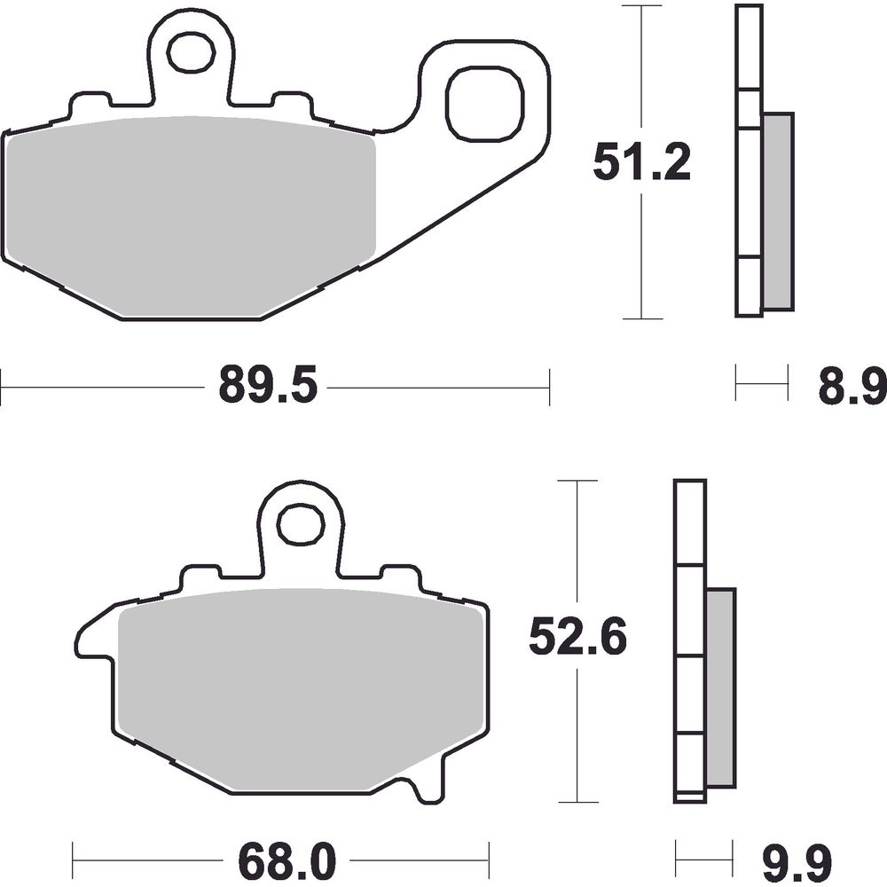 Street Brake Pads | Organic Standard | Rear - Ecer90