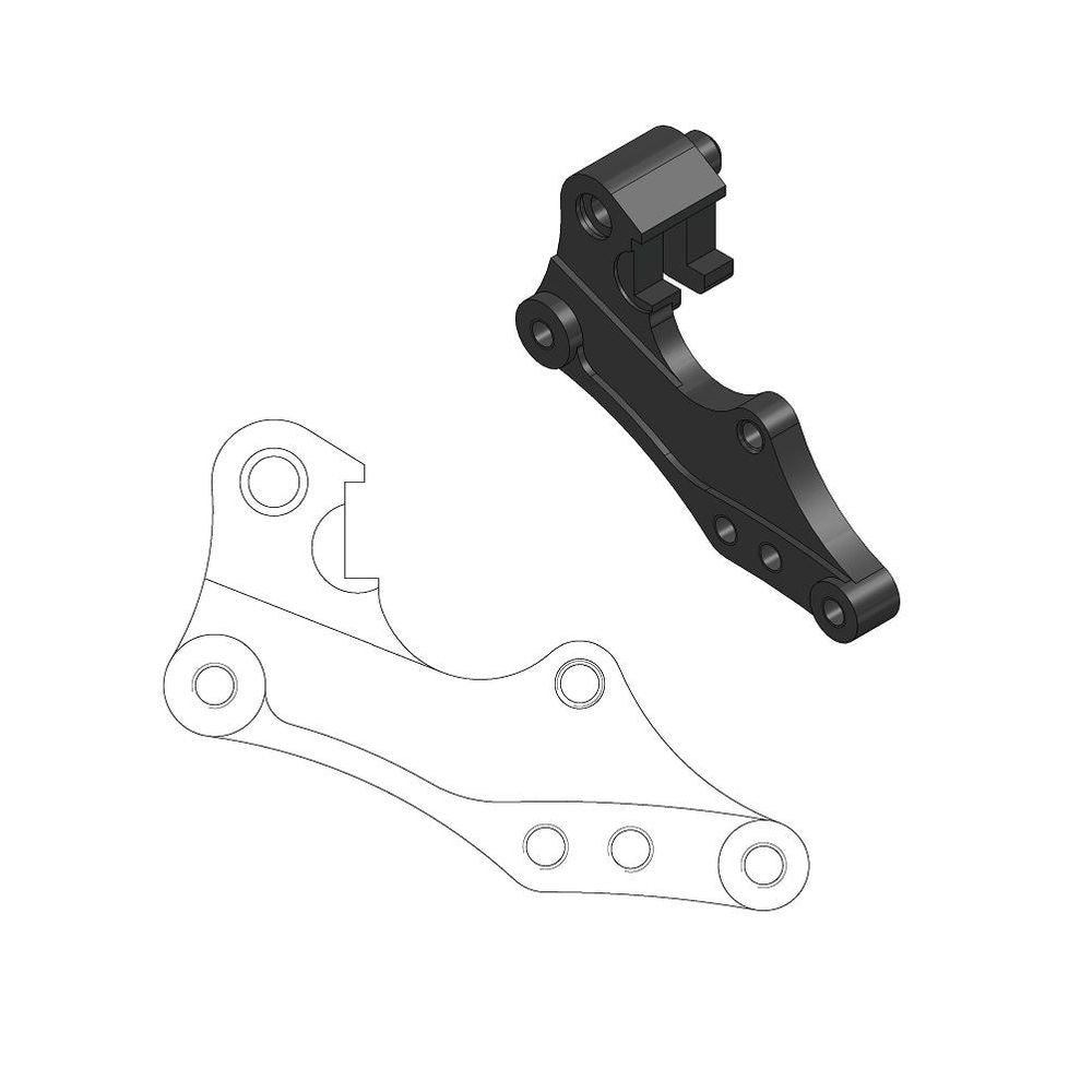 Off-road Brake Caliper Adapter 298mm Rally Rotor - Yamaha: Dakar Disc - Grafite Offroad