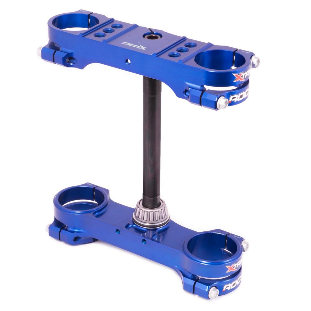 Xtrig Triple Clamp Rocs-tech Fixed Off-set 14mm Husqvarna Tc85 Blue - Grafite Offroad