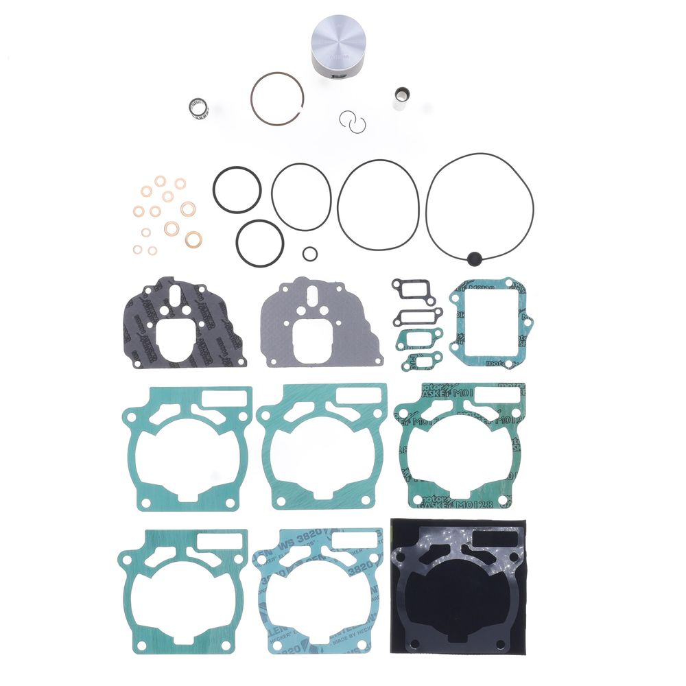 Top End Piston Kit: Cast 2-Stroke Piston Ø 54 mm + Top End Gasket Kit - Grafite Offroad