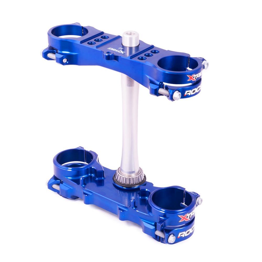 Xtrig Triple Clamp Rocs-tech Fixed Off-set 25mm Yamaha Yz125 15-25 Blue - Grafite Offroad