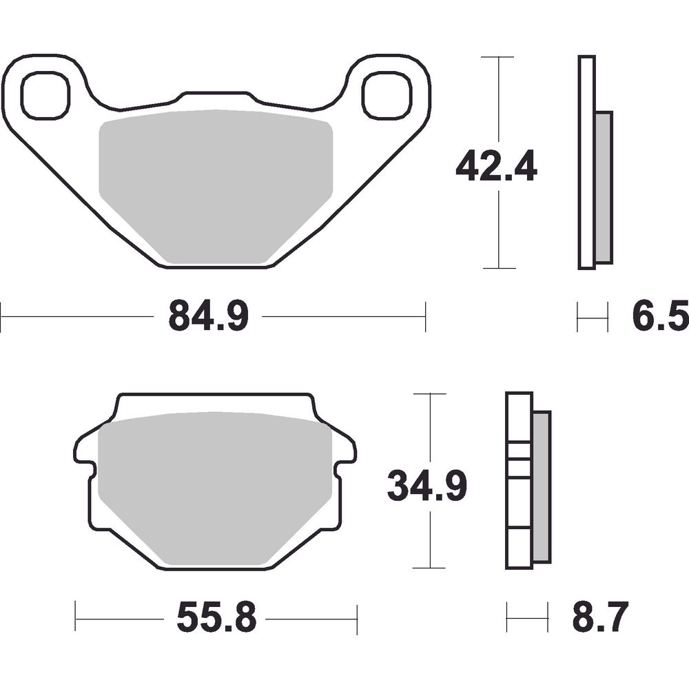 Street Brake Pads | Organic Standard | Rear - Ecer90